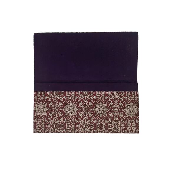 1990s Tatsumura Institute of Textile Art Brocade Grape-Vine Checkbook Wallet - Picture 2 of 6
